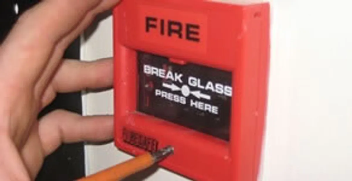 fire alarm installation service showing manual fire alarm pull station installed by licensed electricians in Santa Rosa, CA