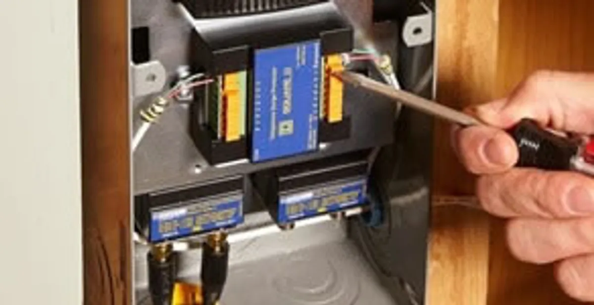 Whole home surge protection device being installed by a licensed electrician to protect electrical systems in Santa Rosa, CA