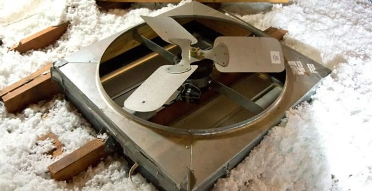 whole house fan installation services with attic-mounted ventilation unit in Santa Rosa, CA
